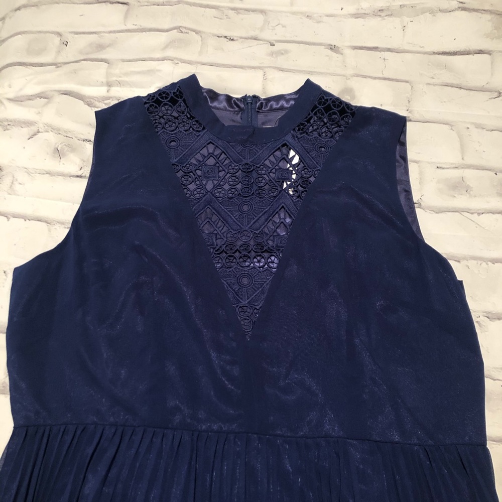ASOS US S14 High Lace Neck Midi Dress - NEW w/tags